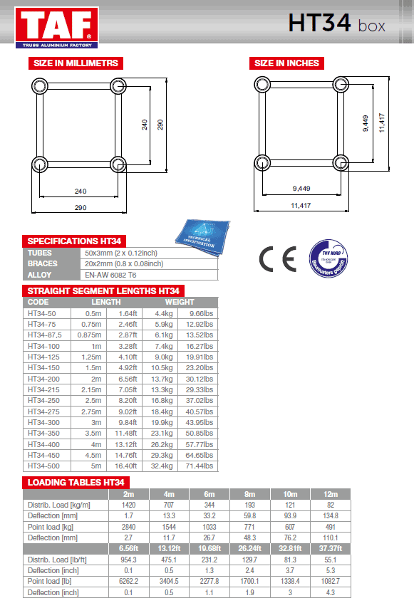 HT34 Technical Specification